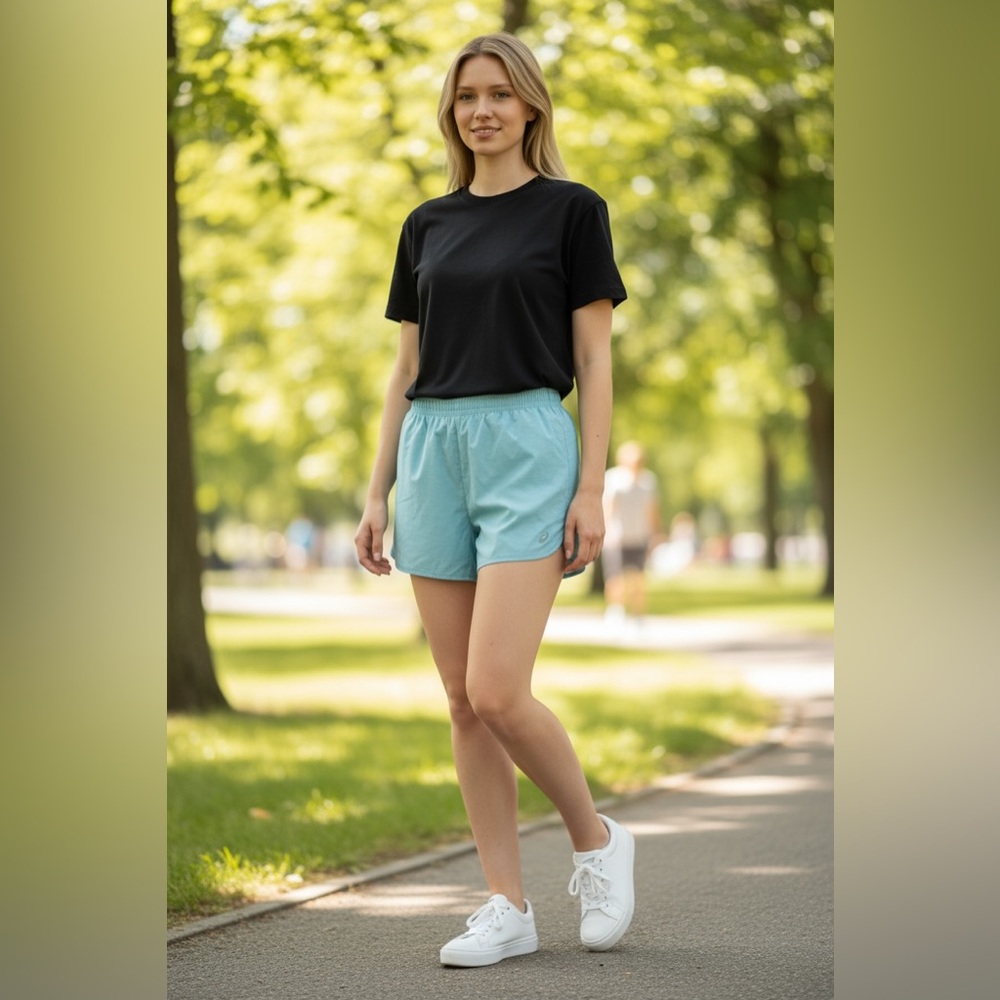 ASICS Running Shorts XL Sky Blue